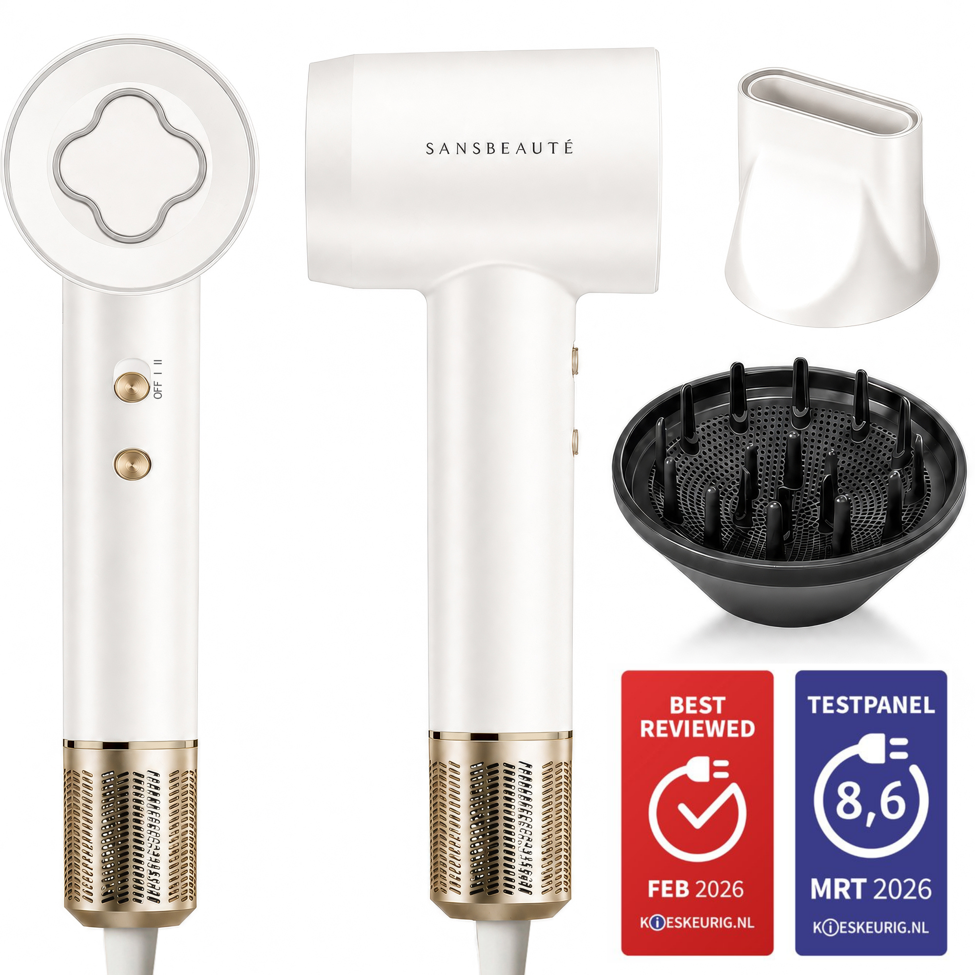 SANSBEAUTÉ® HAARTROCKNER MIT DIFFUSOR