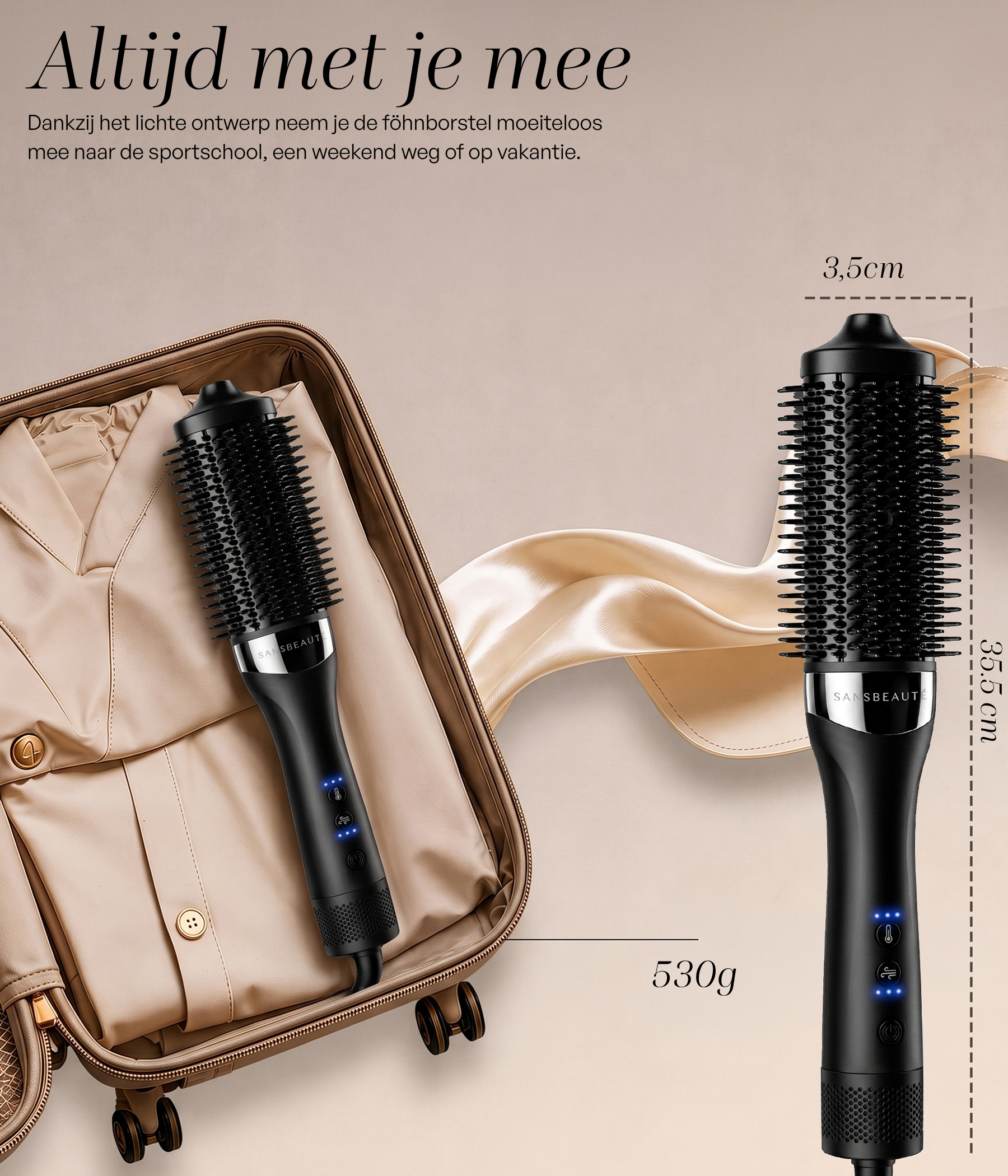 SANSBEAUTÉ® NASS-ZU-TROCKEN-HAAR-TROCKENBÜRSTE