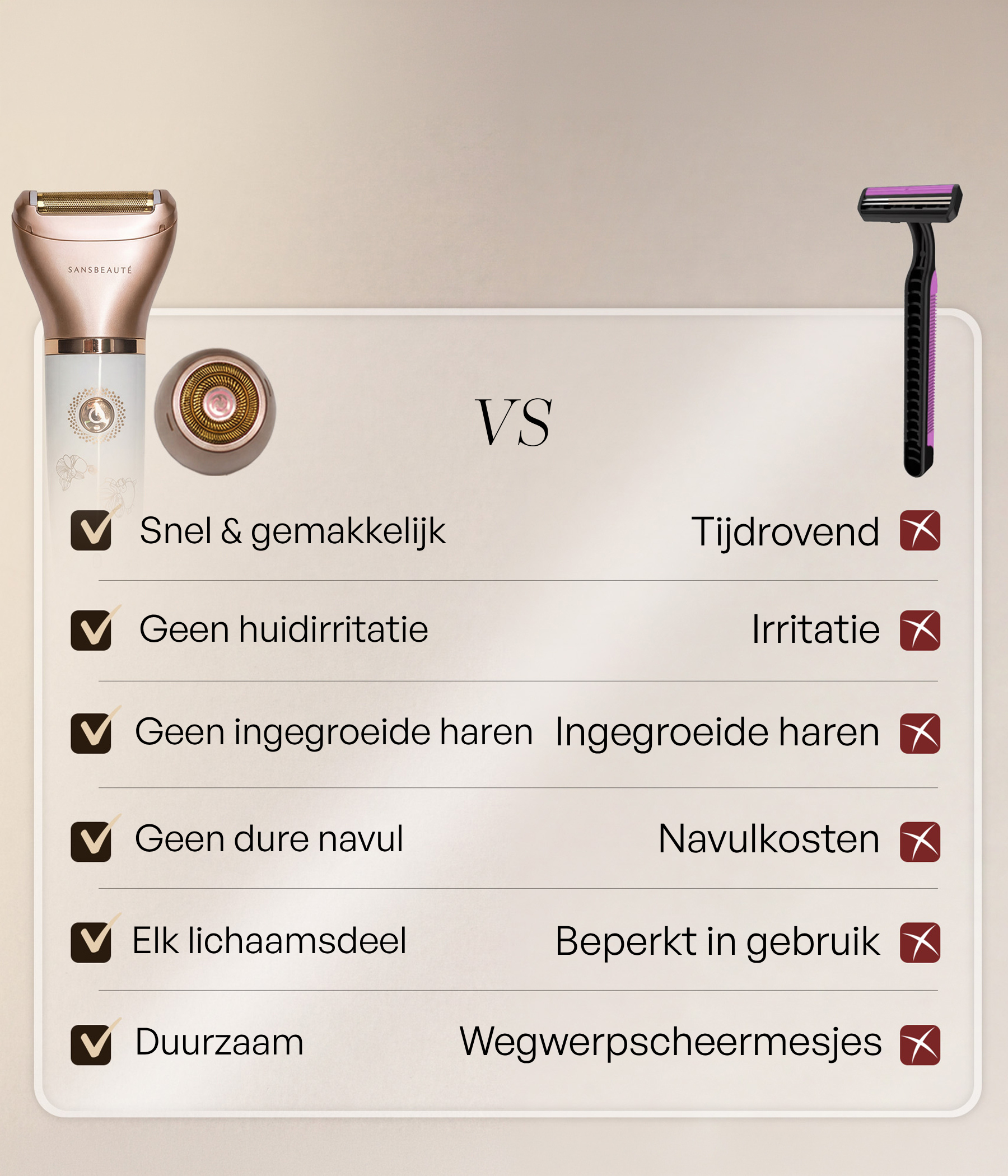 SANSBEAUTÉ® 2 IN 1 DAMENRASIERER