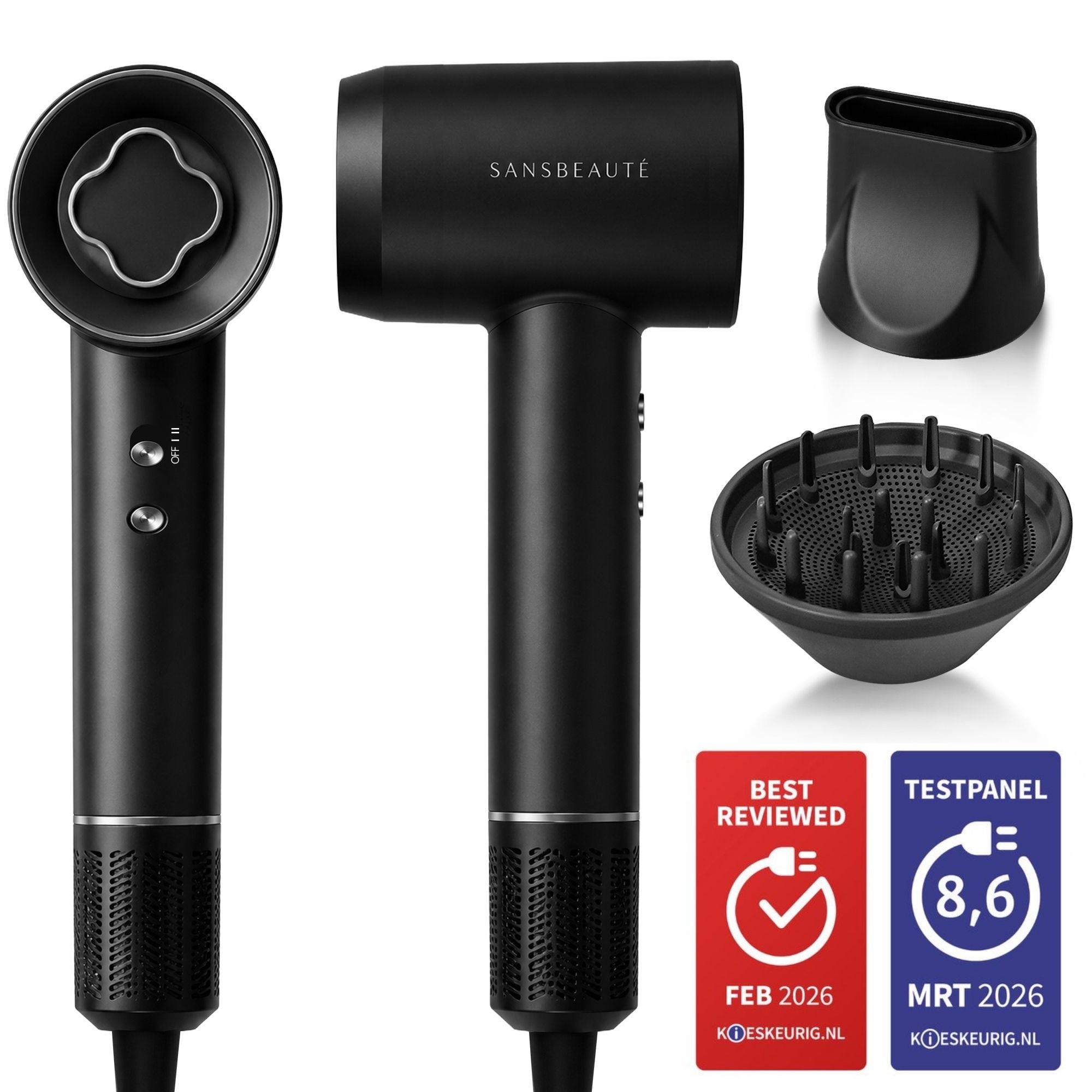 SANSBEAUTÉ® HAARTROCKNER MIT DIFFUSOR