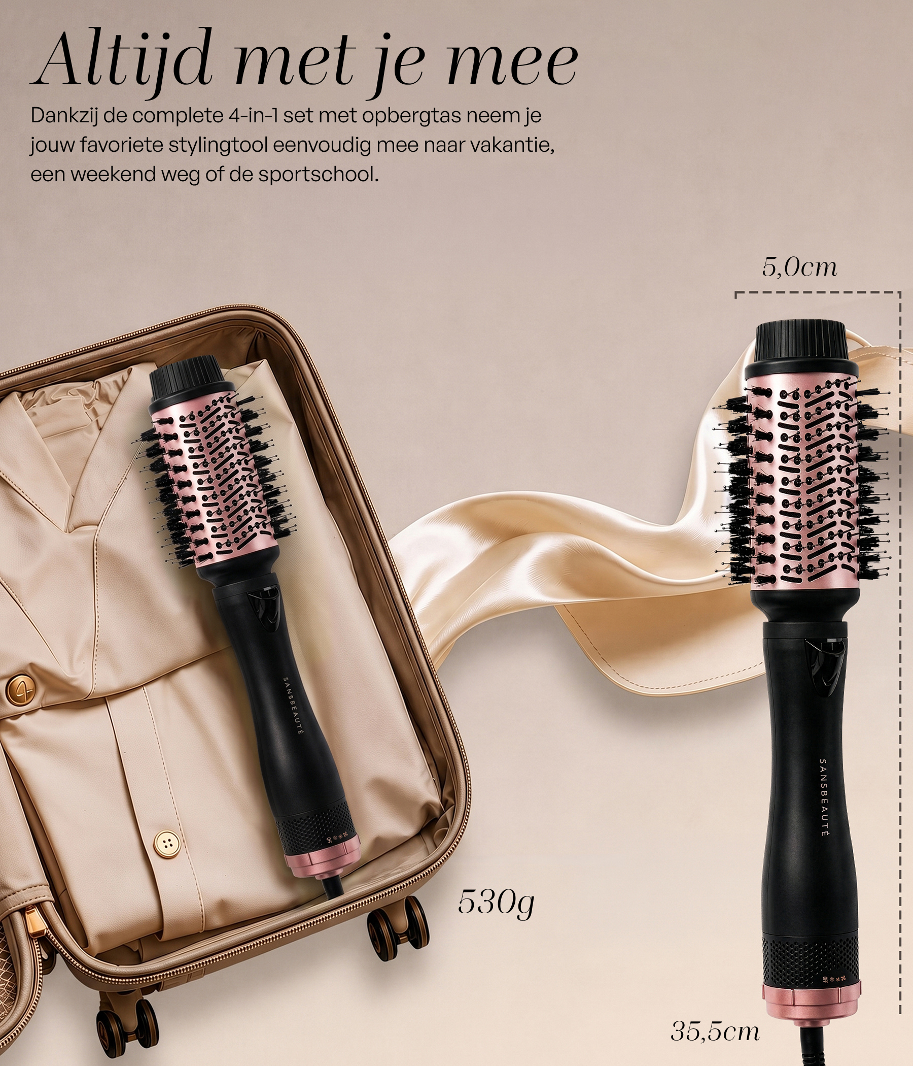 SANSBEAUTÉ® HAARTROCKENBÜRSTE - 4 IN 1