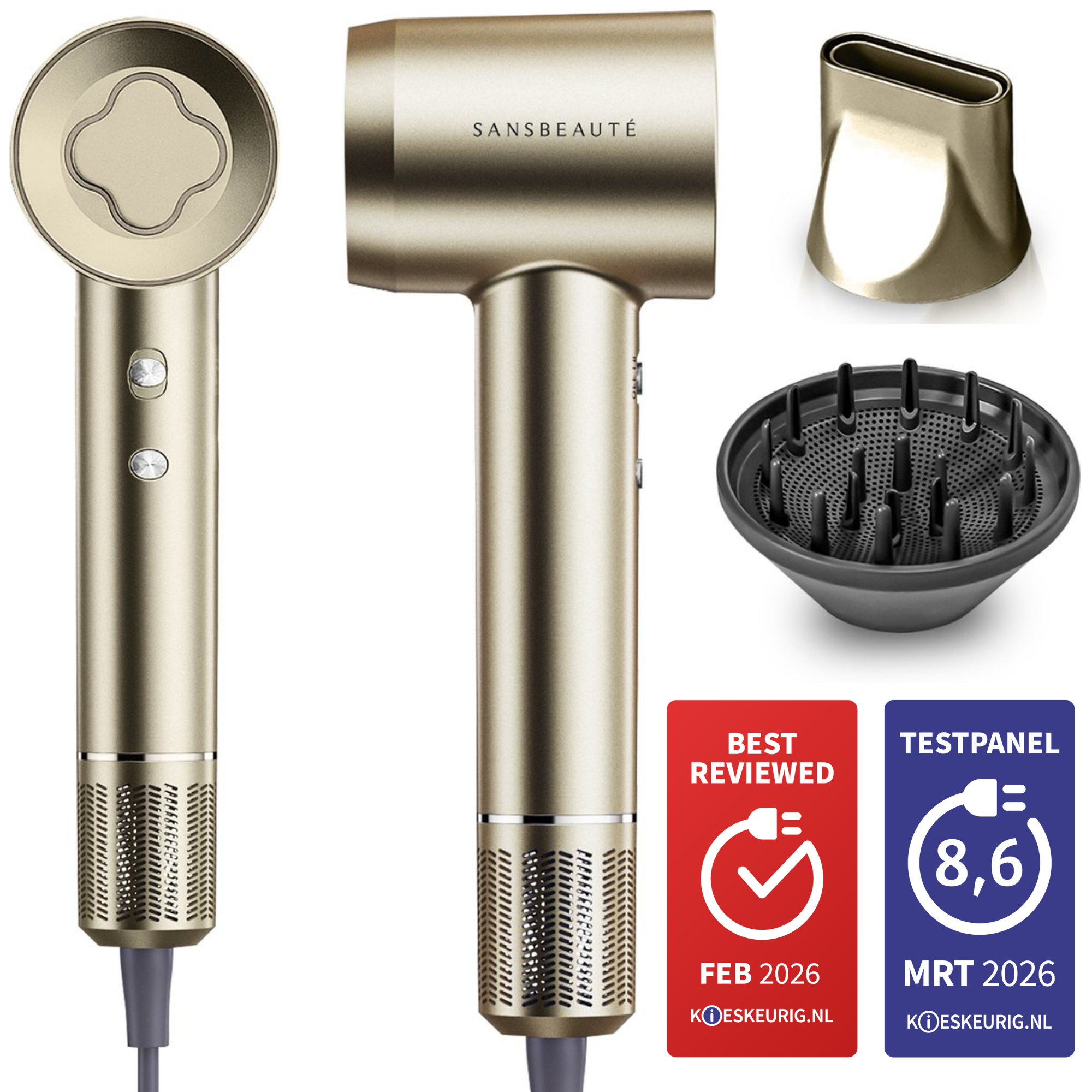 SANSBEAUTÉ® HAARTROCKNER MIT DIFFUSOR