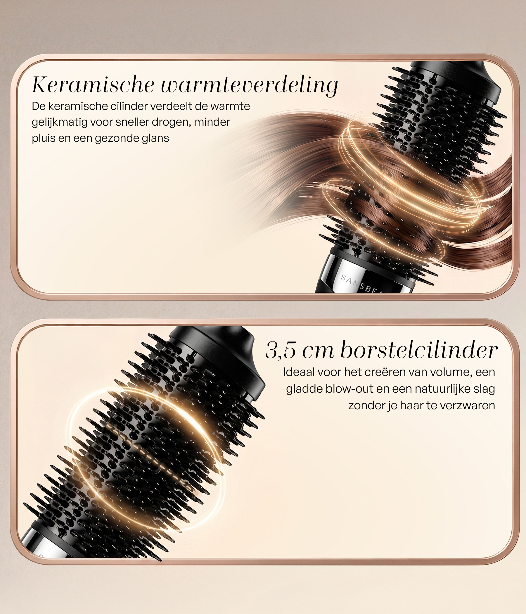 SANSBEAUTÉ® NASS-ZU-TROCKEN-HAAR-TROCKENBÜRSTE