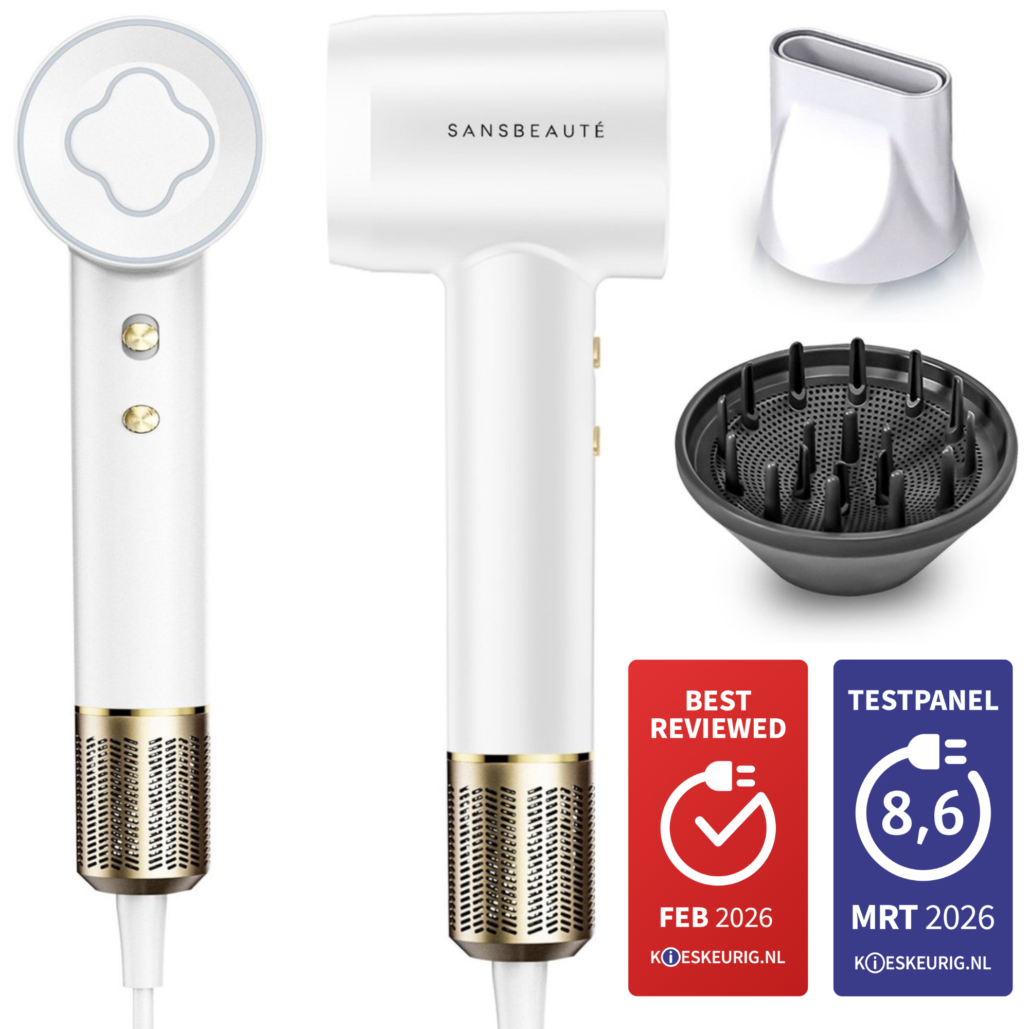 SANSBEAUTÉ® HAARTROCKNER MIT DIFFUSOR