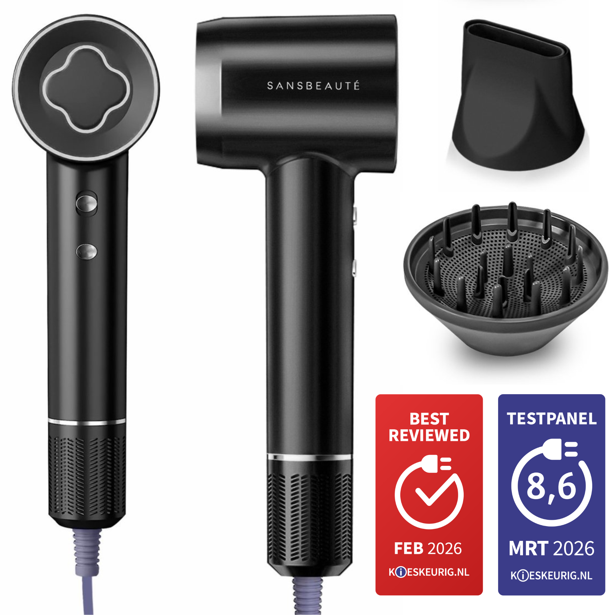 SANSBEAUTÉ® HAARTROCKNER MIT DIFFUSOR