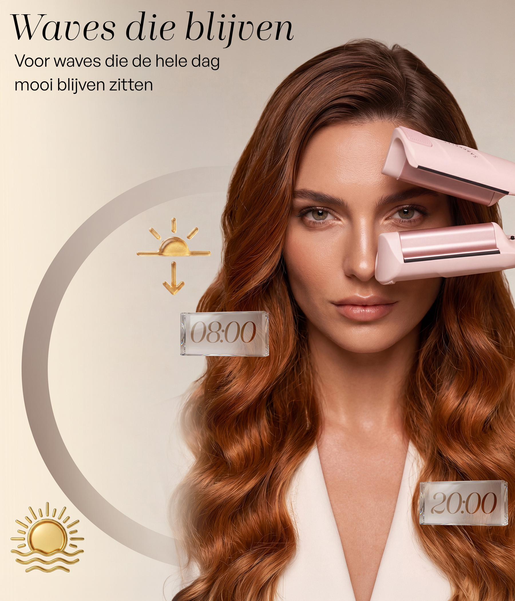 SANSBEAUTÉ® WAVE KRULTANG 32MM - WAFELTANG