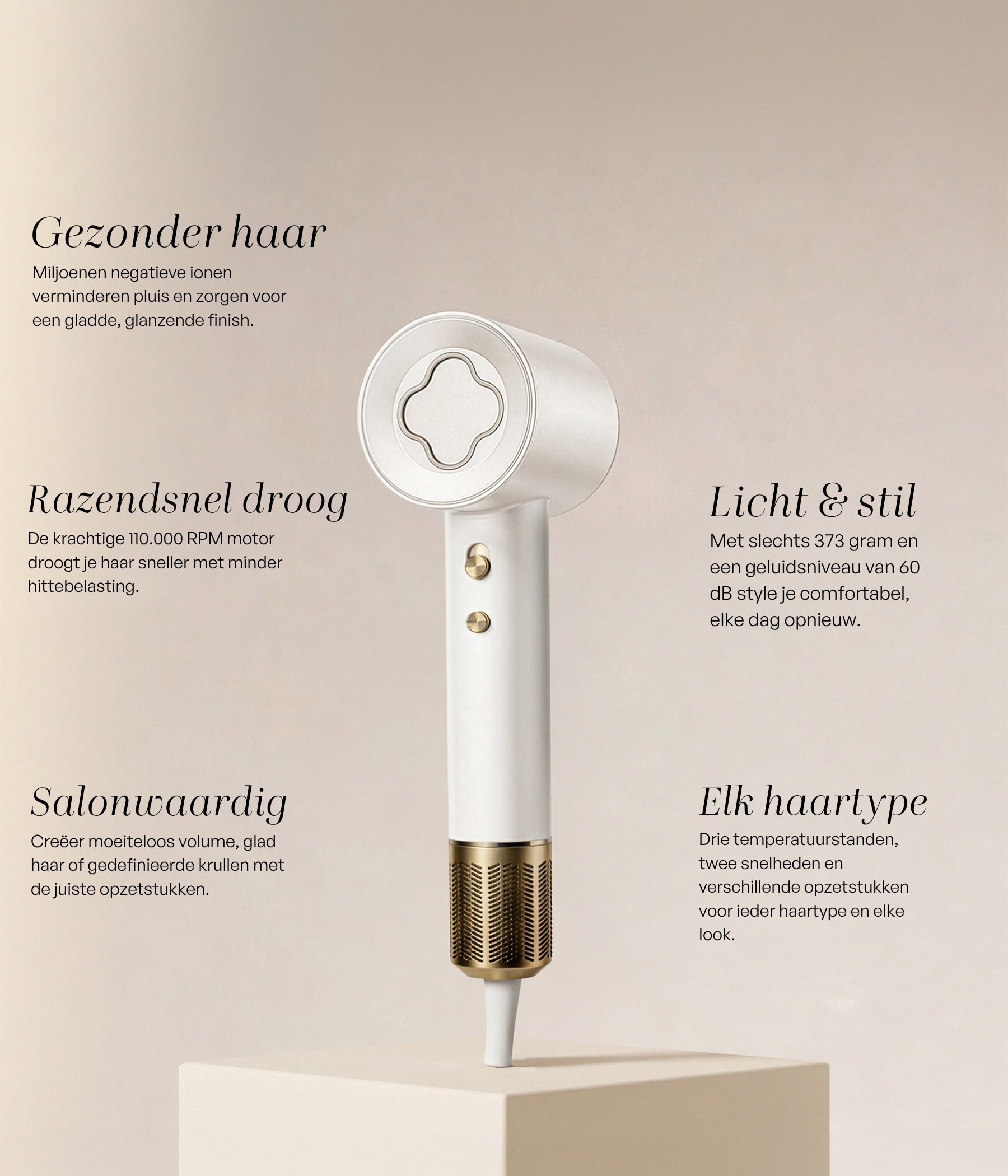 SANSBEAUTÉ® HAARTROCKNER MIT DIFFUSOR