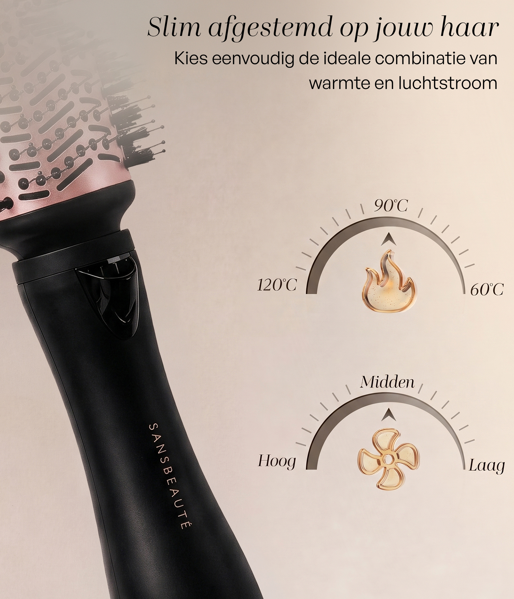 SANSBEAUTÉ® HAARTROCKENBÜRSTE - 4 IN 1