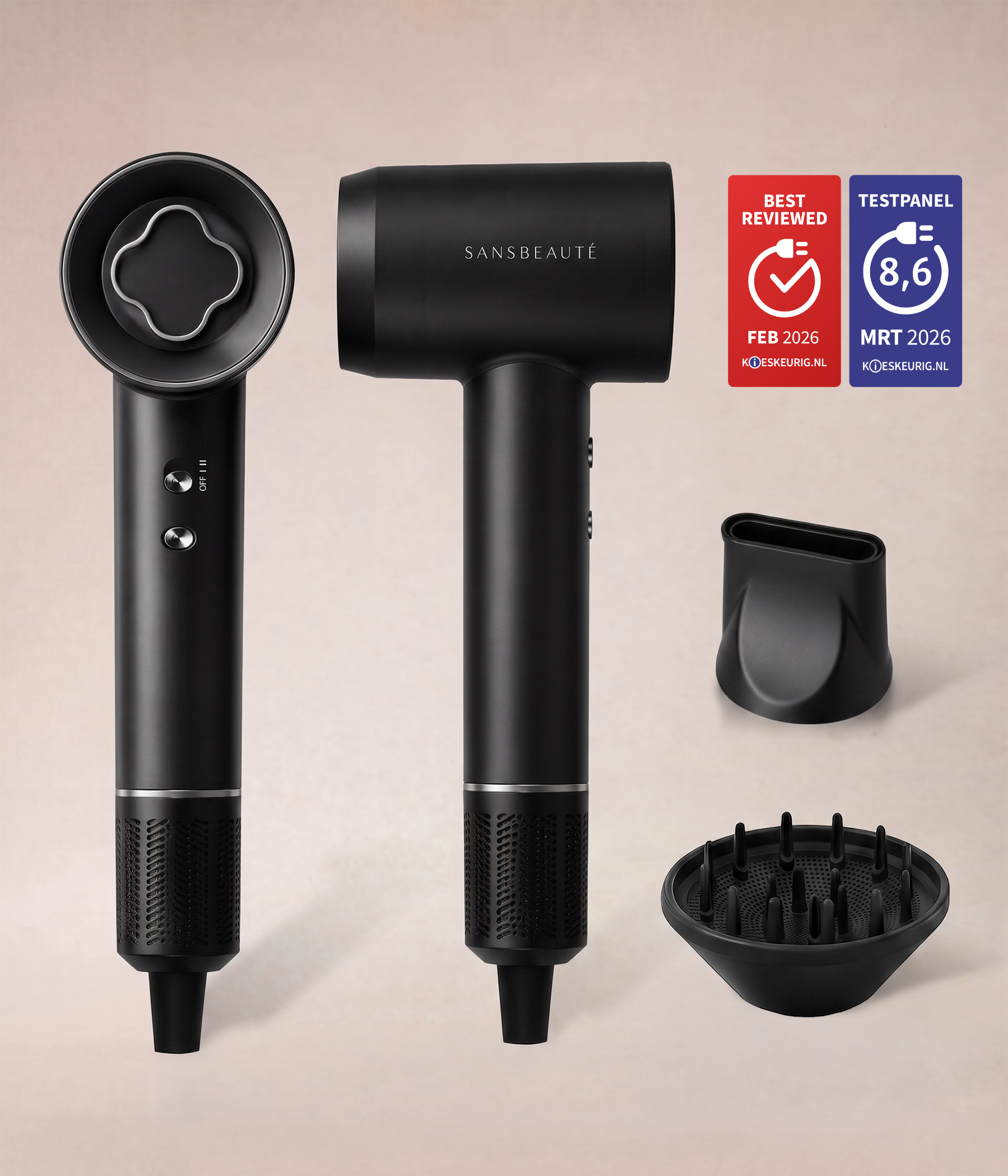 SANSBEAUTÉ® HAARTROCKNER MIT DIFFUSOR