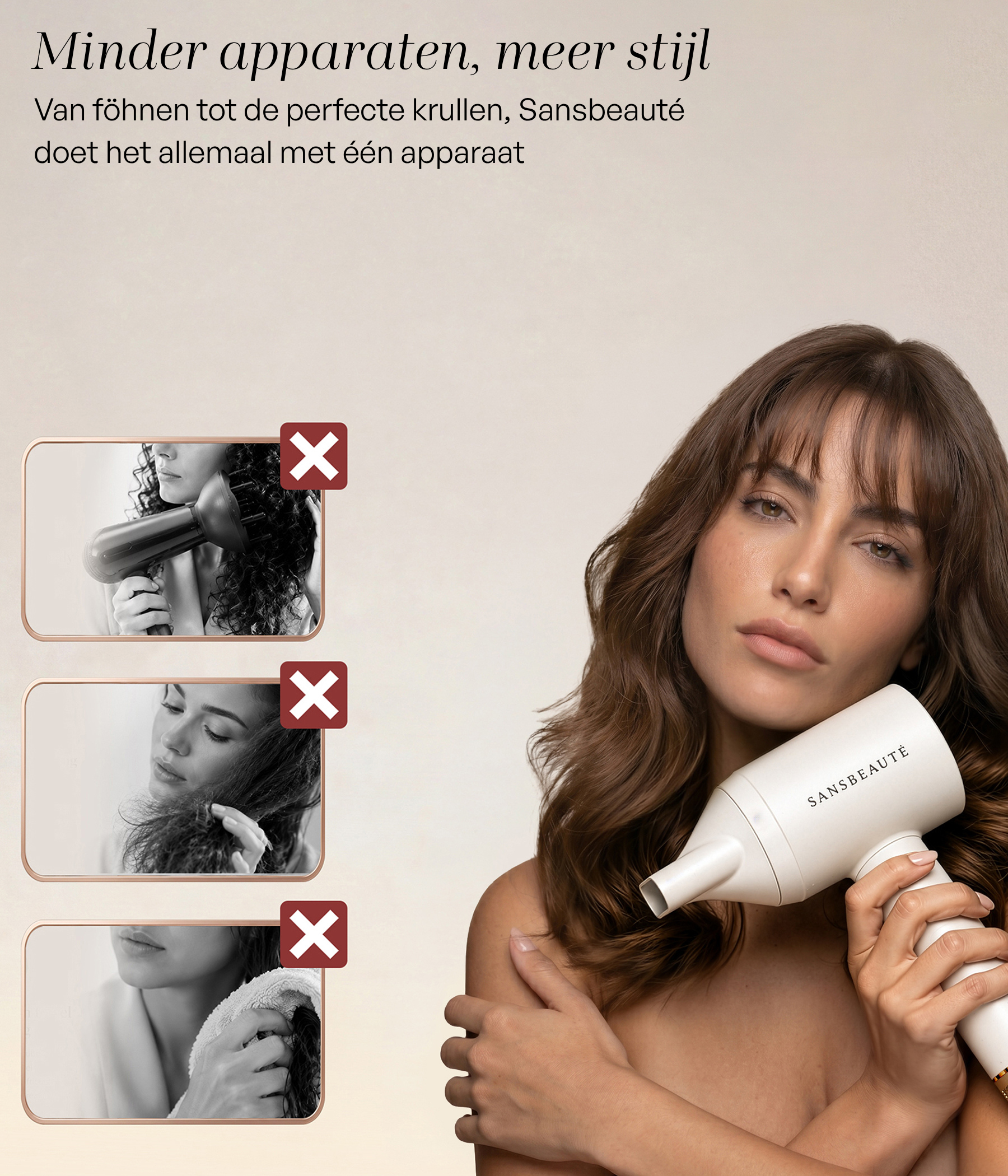 SANSBEAUTÉ® HAARTROCKNER MIT DIFFUSOR
